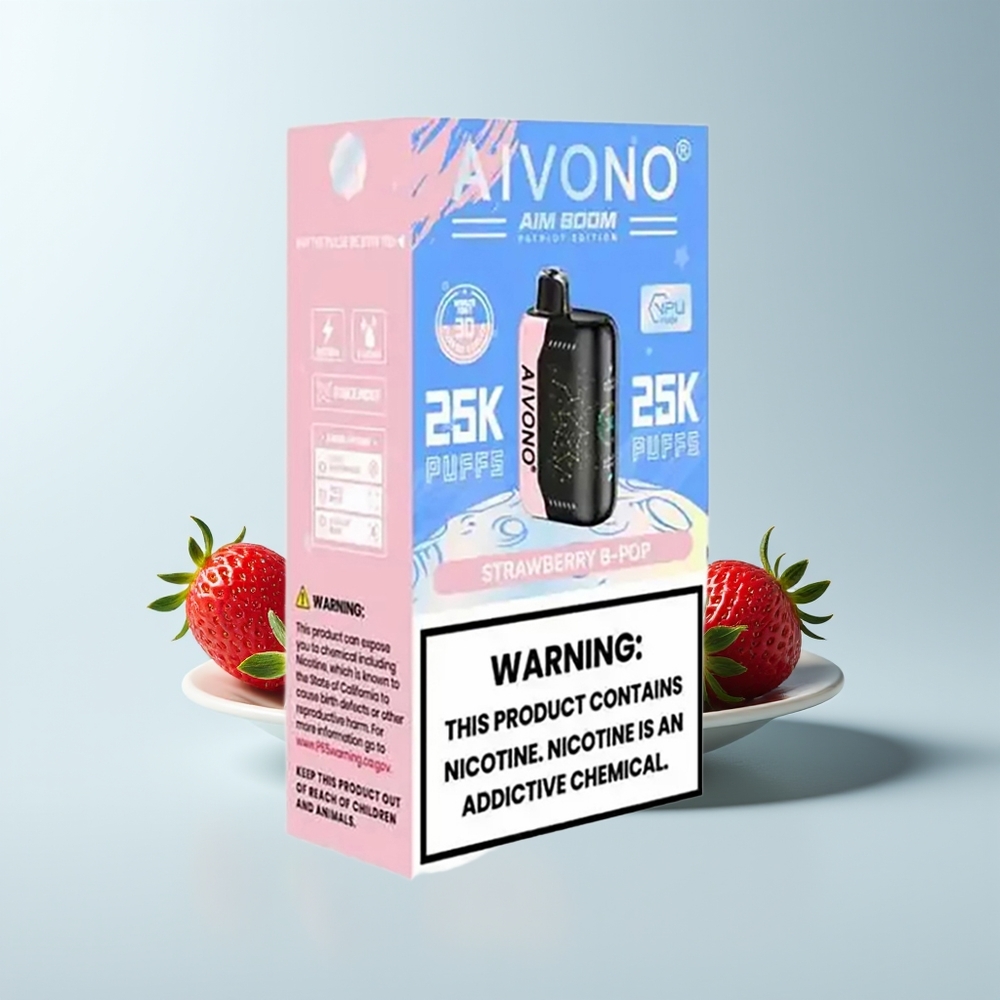 Aivono Aim Boom 25000 Puffs Fraise B Pop Type-C 650mAh 28ml