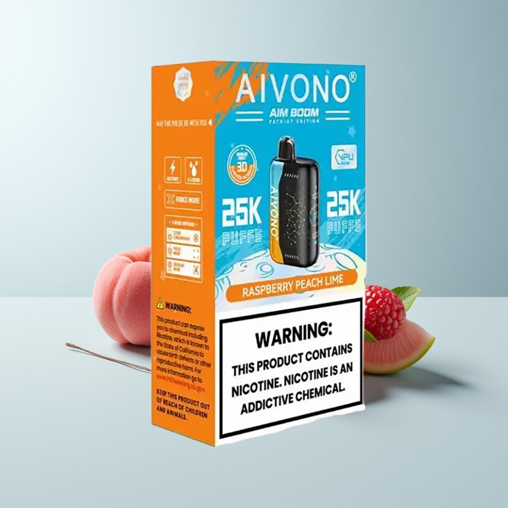 Aivono Aim Boom 25000 Puffs Framboise Pêche Citron Vert 650mAh Type-C 90g