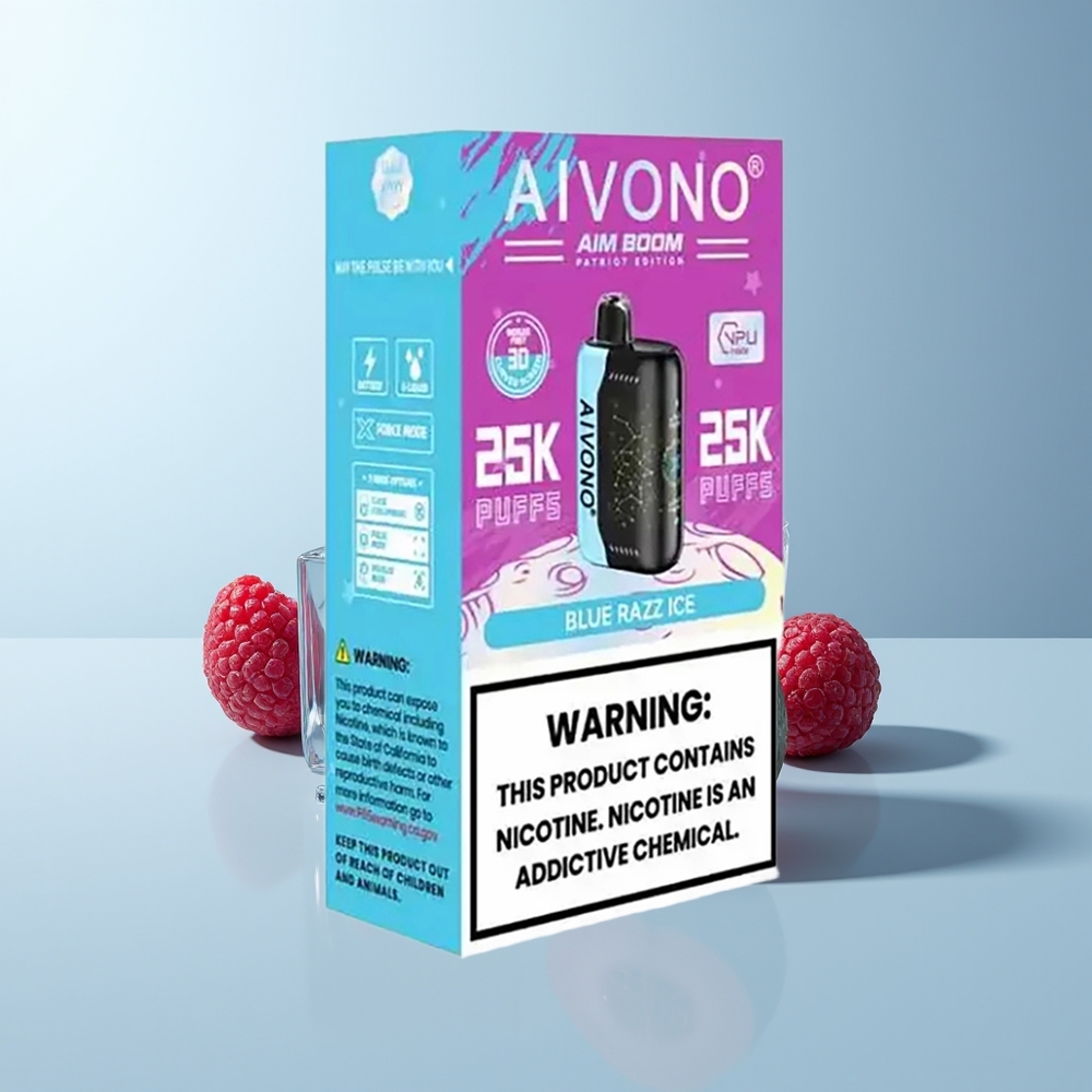 Aivono Aim Boom 25000 Puffs Glace Bleue Framboise Type-C 650mAh
