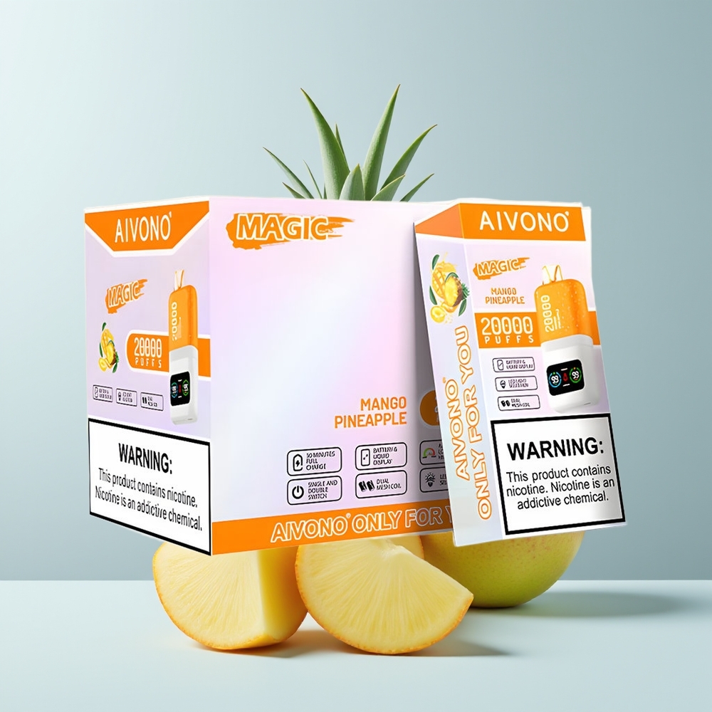 Aivono Aim Magic 20000 Puffs Ananas Mangue Dual Mesh LCD Rechargeable