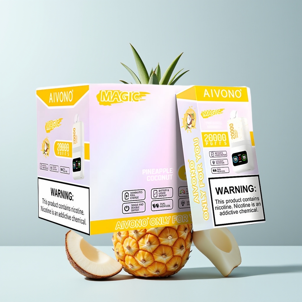 Aivono Aim Magic 20000 Puffs Ananas Noix de Coco Double Mesh LCD Rechargeable