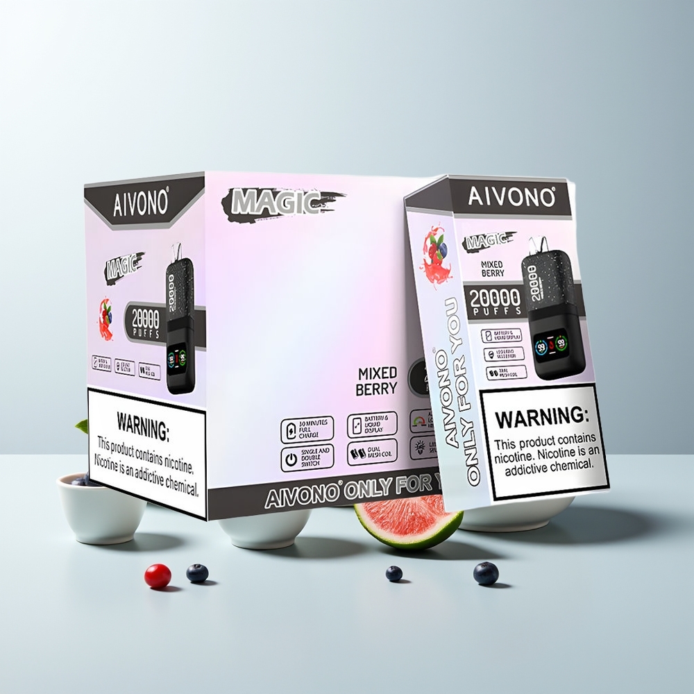 Aivono Aim Magic 20000 Puffs Baies Mixtes Électronique Dual Mesh avec Affichage LCD