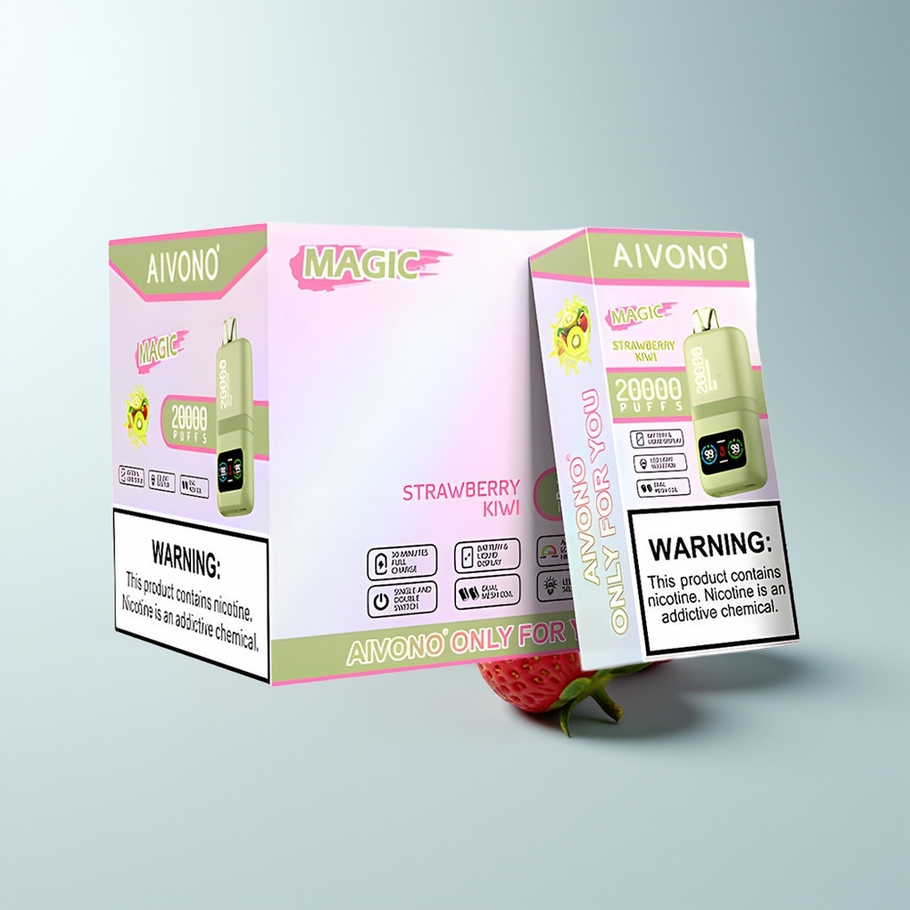 Aivono Aim Magic 20000 Puffs Fraise Kiwi Double Mesh Écran LCD