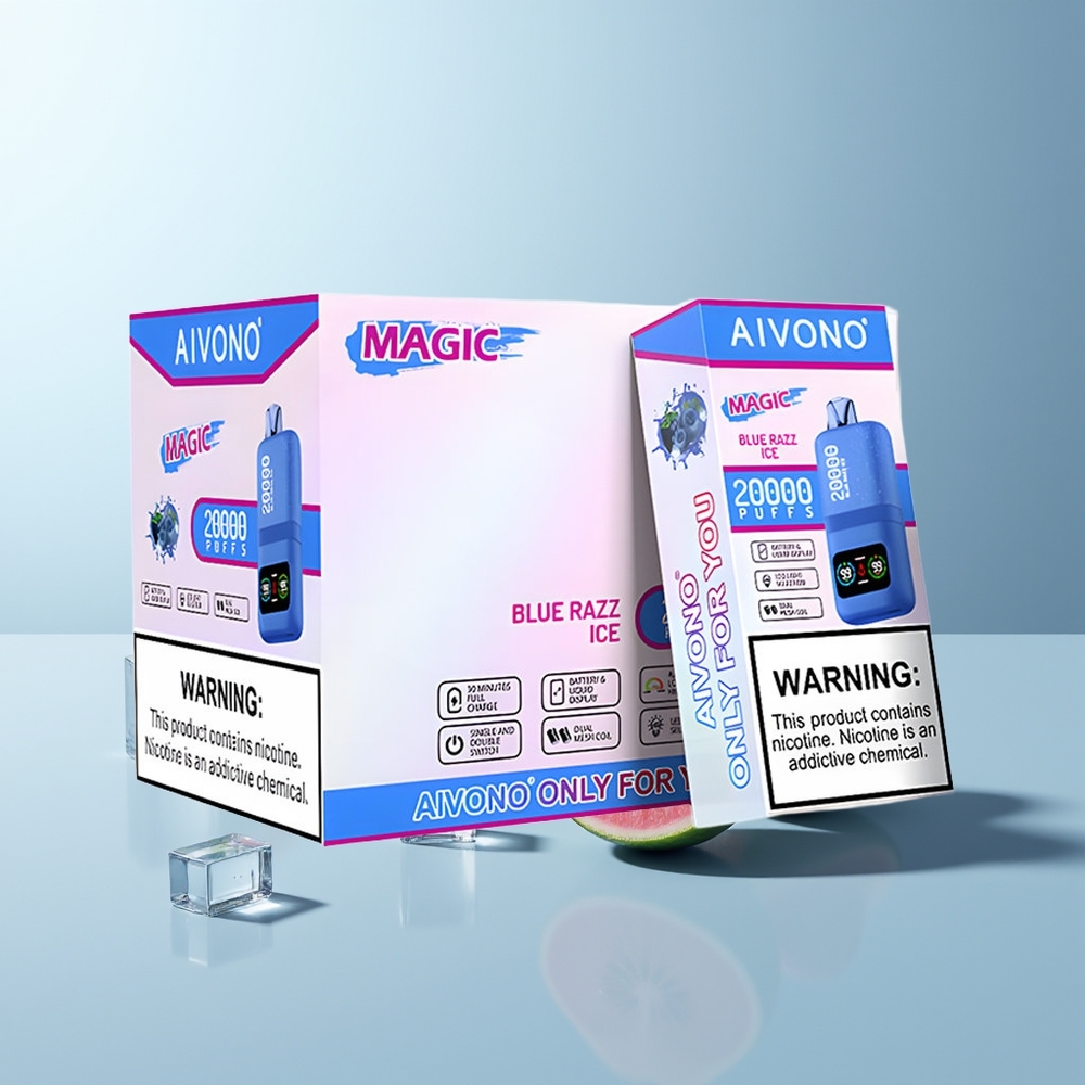 Aivono Aim Magic 20000 Puffs Glace Bleue Framboise Dual Mesh LCD