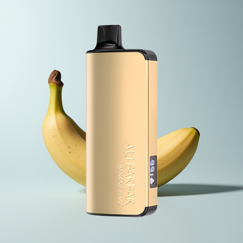 Alibarbar Ingot 9000 Puffs Banane Bourdonnement 22ml 2350mah LED