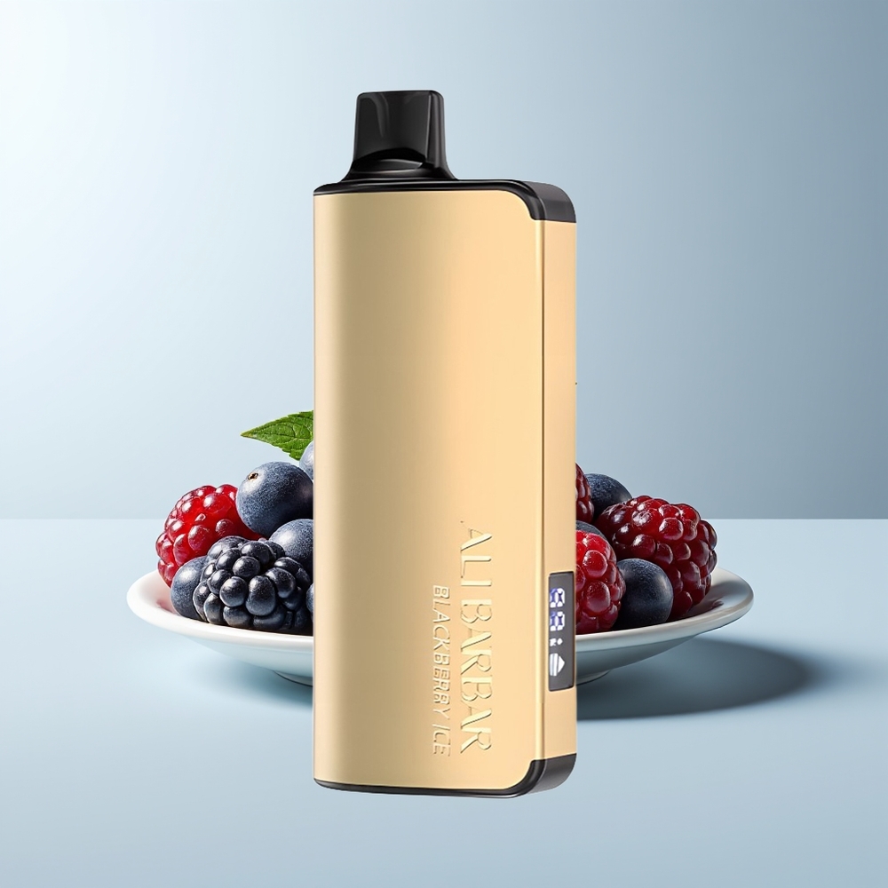 Alibarbar Ingot 9000 Puffs Glace de Mûre Noir 22ml Écran LED