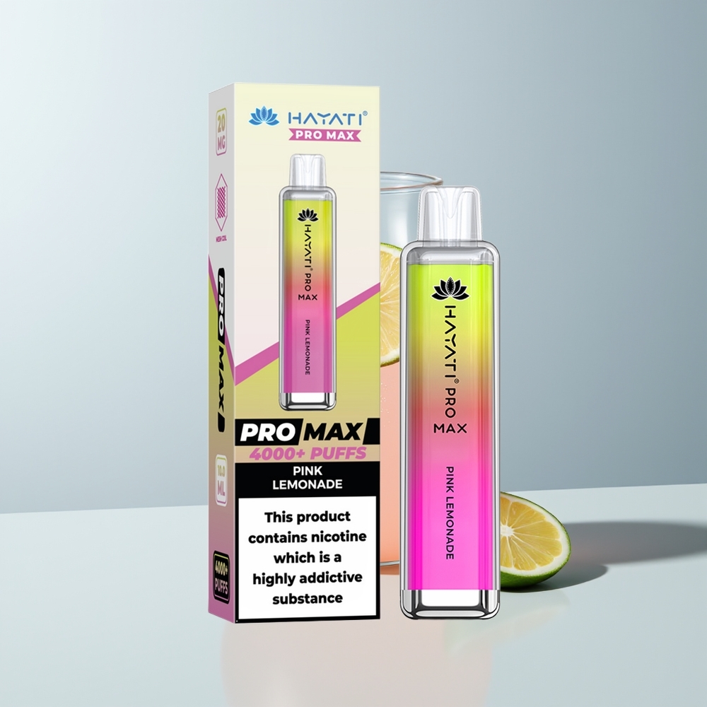 Hayati Pro Max 4000 Puffs Citronnade Rose Rechargeable Dual Mesh