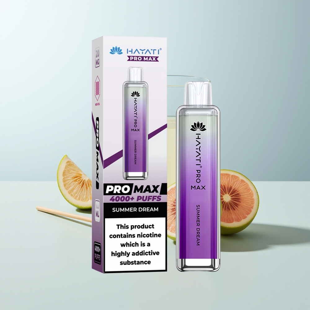 Hayati Pro Max 4000 Puffs Rêve d'Été Rechargeable Cristal