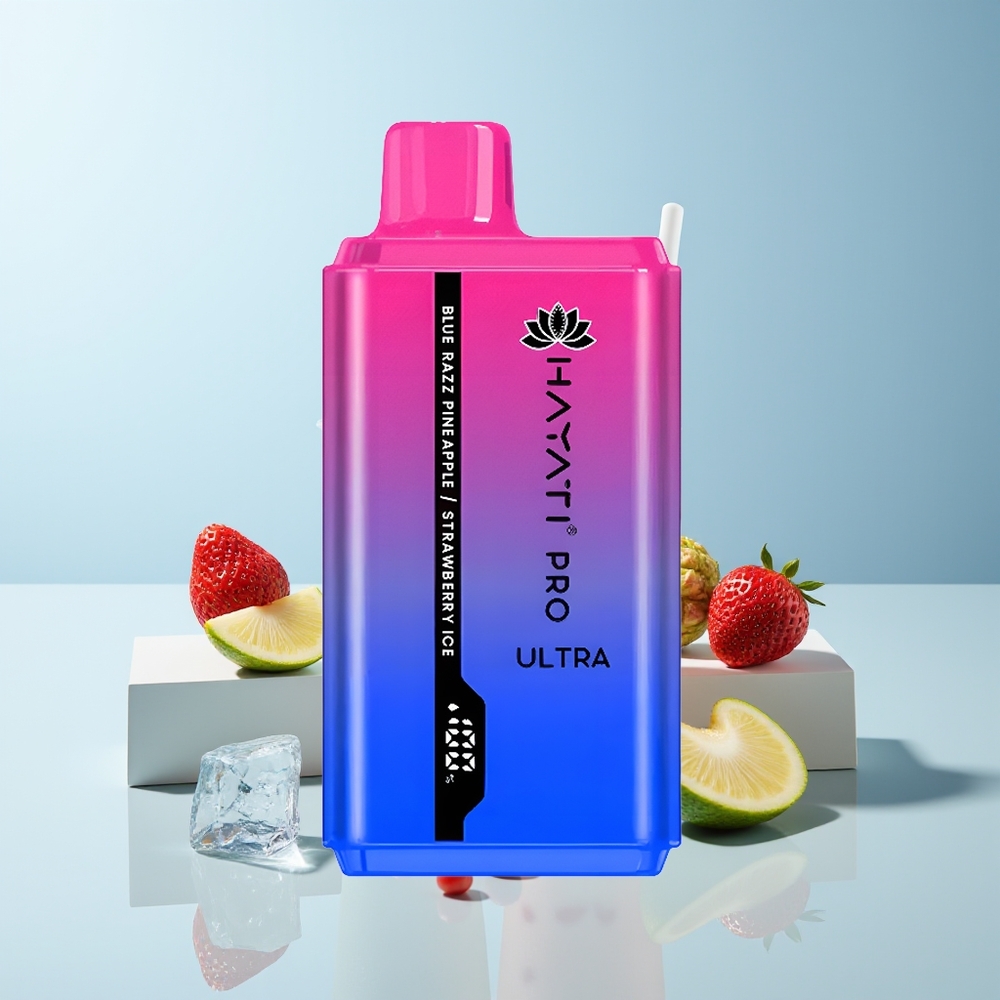 Hayati Pro Ultra 15000 Puffs Ananas Fraise Glace Bleue Razz avec 2% de Nicotine et 850mAh