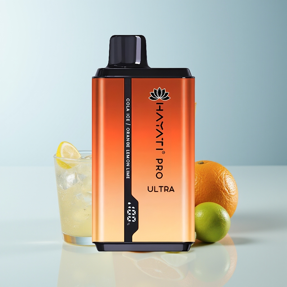 Hayati Pro Ultra 15000 Puffs Cola Glace Orange Citron Vert 850mAh 24ml 2%