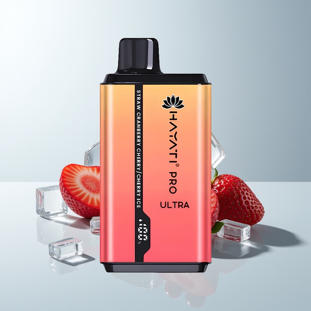Hayati Pro Ultra 15000 Puffs Fraise Canneberge Cerise Glace 850mAh 24ml 2%