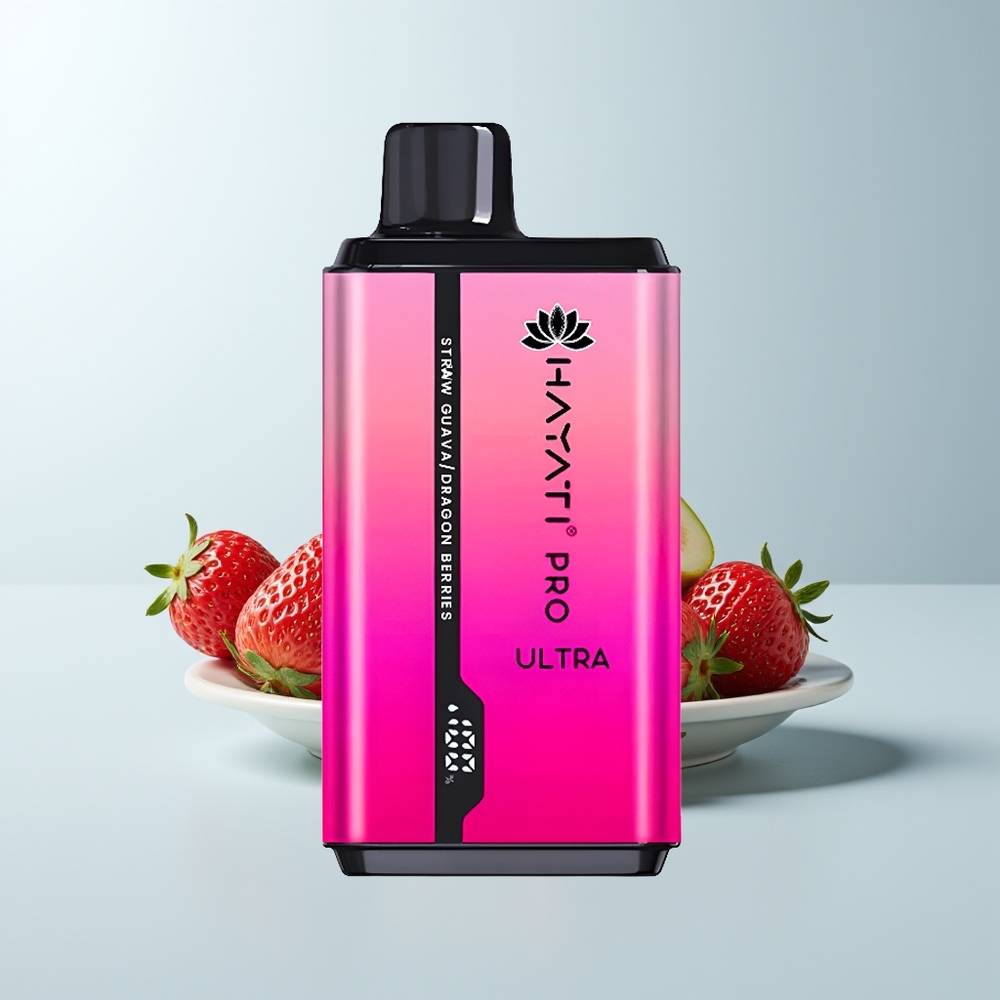 Hayati Pro Ultra 15000 Puffs Fraises Dragon Goyave Fraise 850mAh 24ml 2%