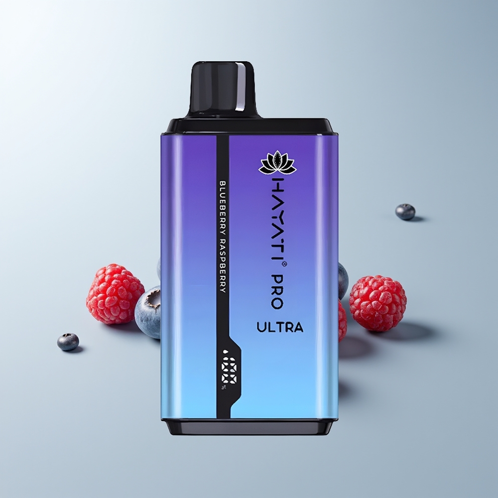 Hayati Pro Ultra 15000 Puffs Framboise Myrtille Double 12ml
