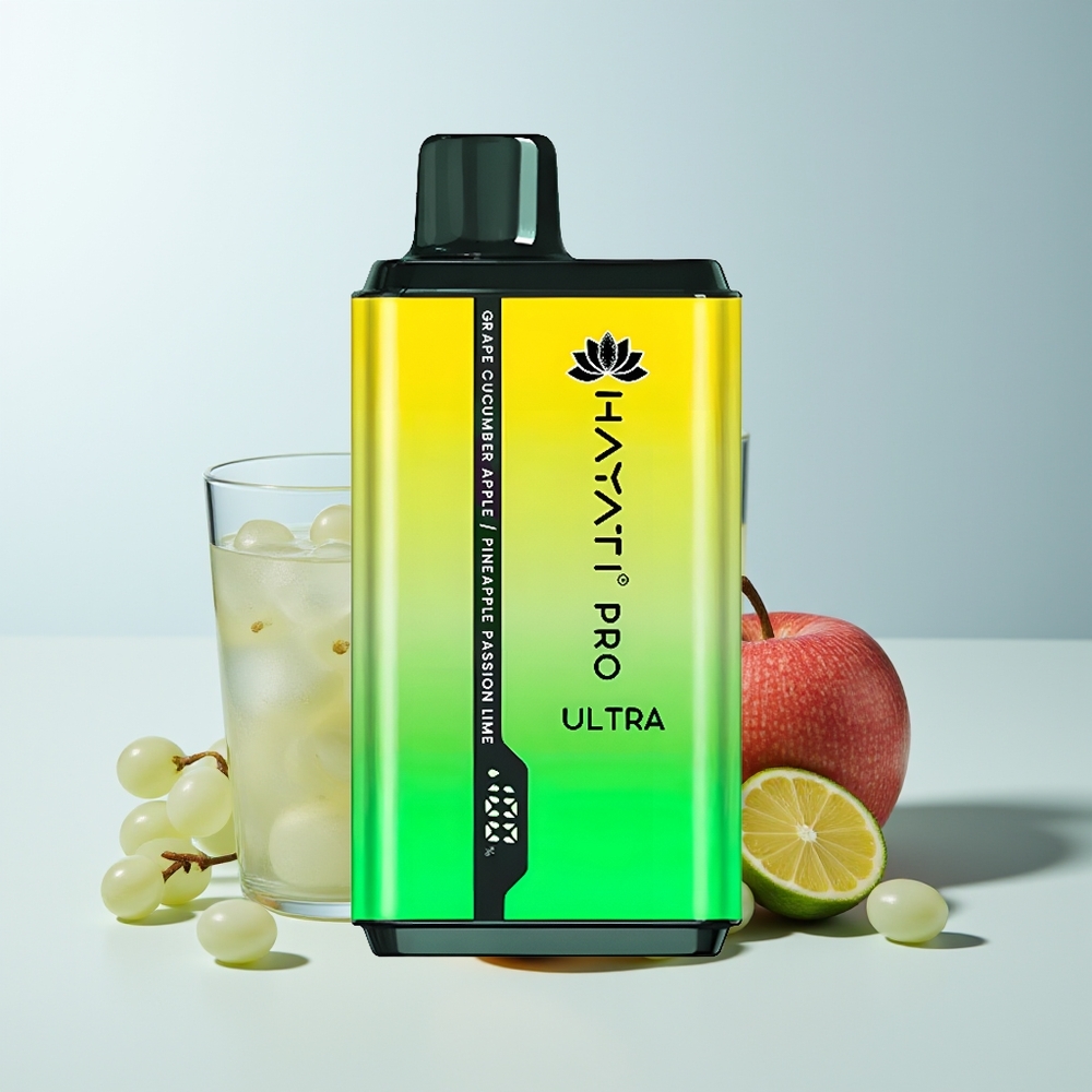 Hayati Pro Ultra 15000 Puffs Lim Passion Ananas Pomme Concombre Raisin 15000 2 12ml 2%