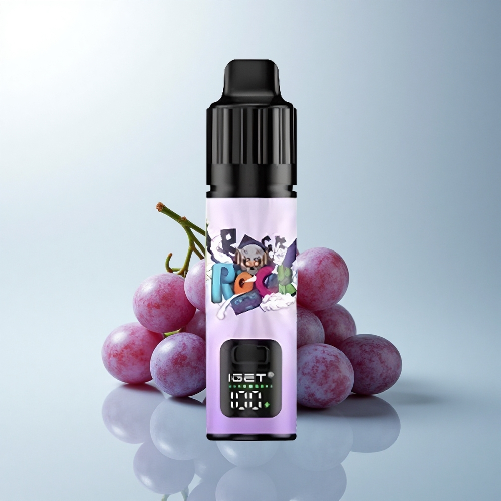 IGET BAR PLUS S3 POD 10000 Puffs Glace de Raisin Bar Plus 18ml 5% Rechargeable