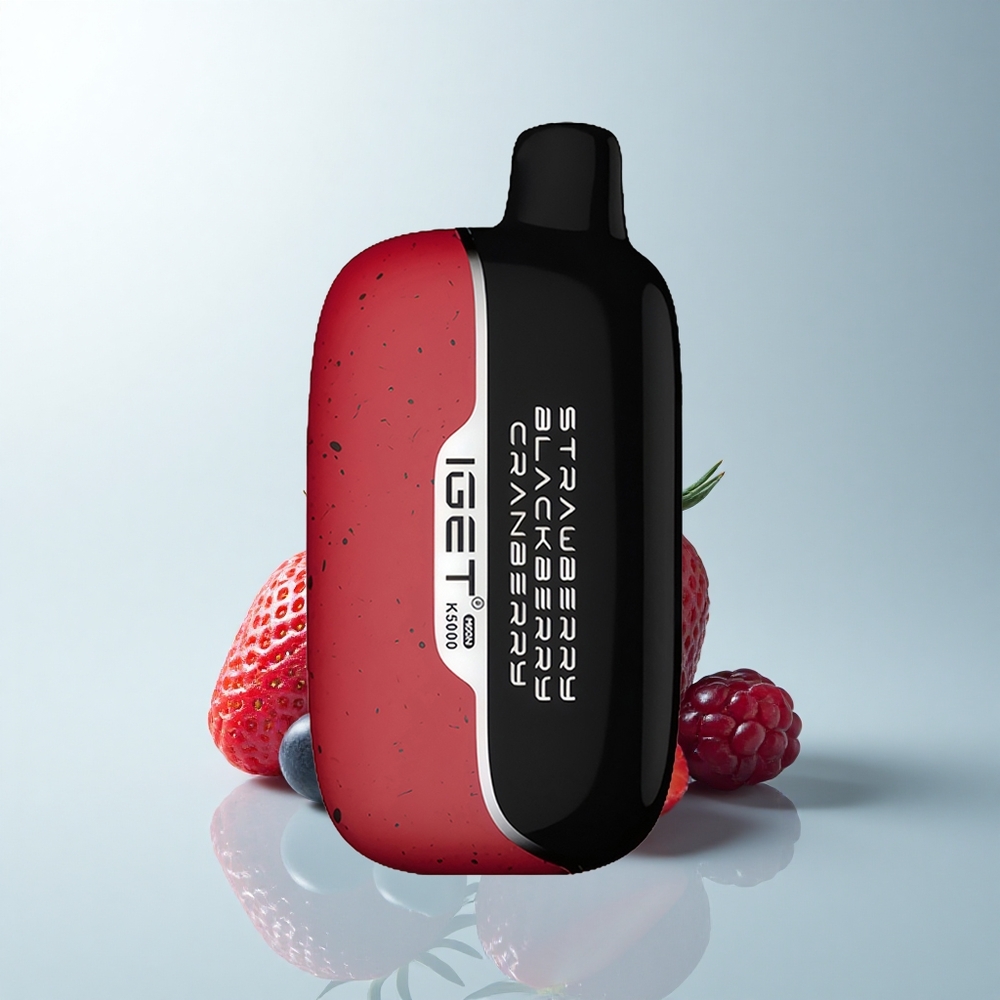 IGET Moon K5000 Puffs Fraise Mûre Canneberge PC 1.35 Ohm 49.5x25.3x99.4 mm