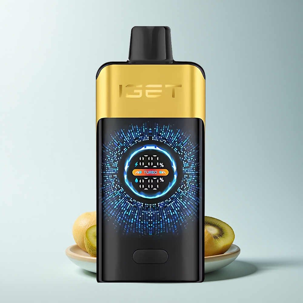 IGET ONE 12000 Puffs Ananas Kiwi Double Mesh Grand Écran Courbé
