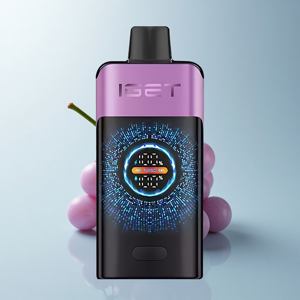 IGET ONE 12000 Puffs Chupa Chups Raisin Écran Courbé Dual Mesh