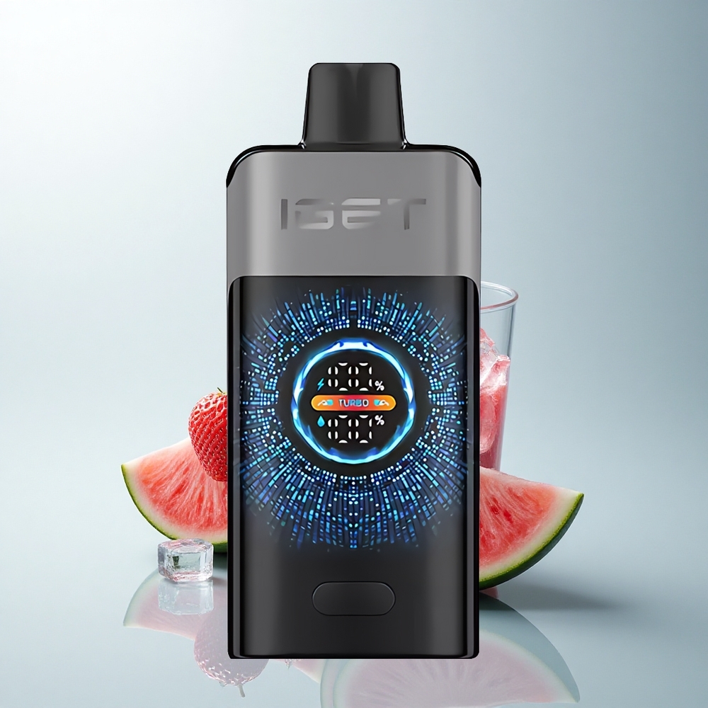 IGET ONE 12000 Puffs Fraise Pastèque Glacée avec Écran Courbe et Double Mesh