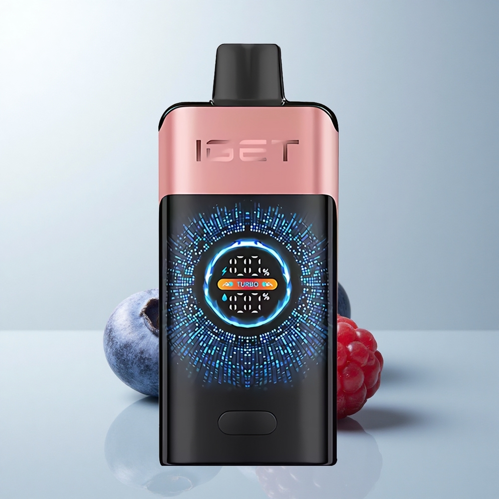 IGET ONE 12000 Puffs Framboise Myrtille Écran Courbé 2700mAh