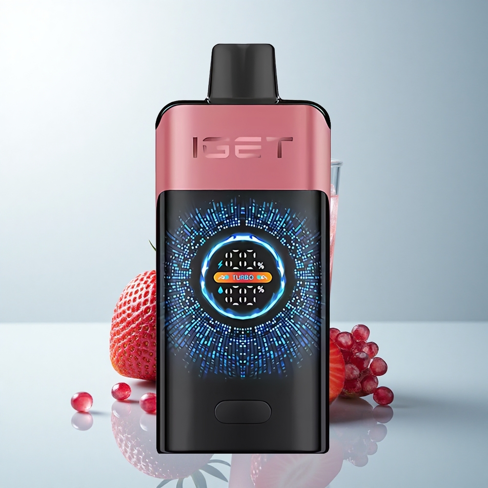 IGET ONE 12000 Puffs Glace Fraise Grenade Écran Courbe 2700 mAh