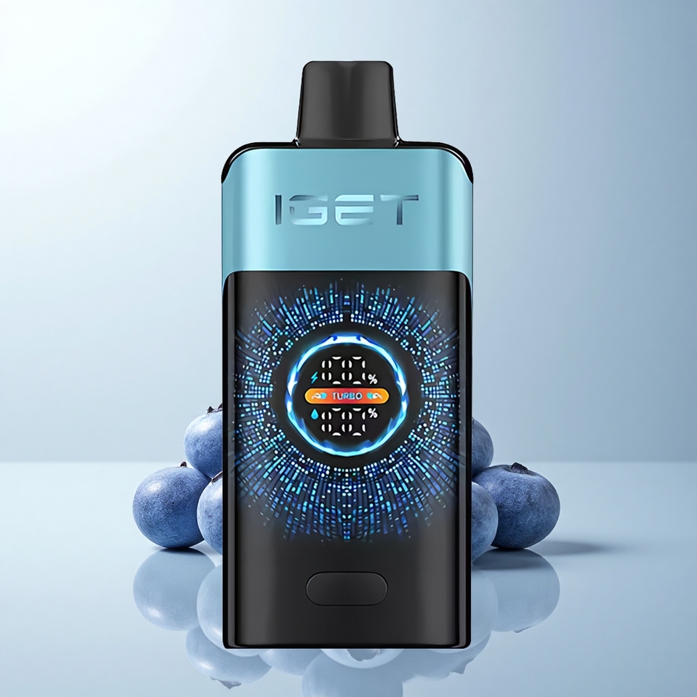 IGET ONE 12000 Puffs Glace Myrtille Dual Mesh Écran Courbe