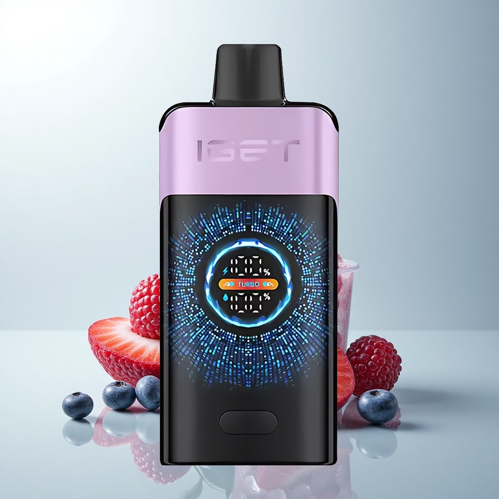 IGET ONE 12000 Puffs Glace aux Baies Mixtes avec Écran Courbe et Double Mesh