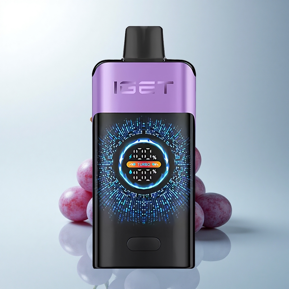 IGET ONE 12000 Puffs Glace de Raisin Courbe Écran Dual Mesh