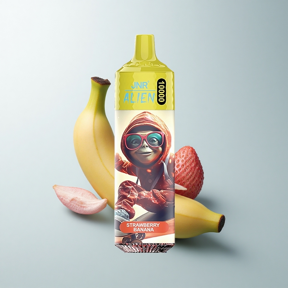 JNR Alien 10000 Puffs Fraise Banane 850mAh LED RGB