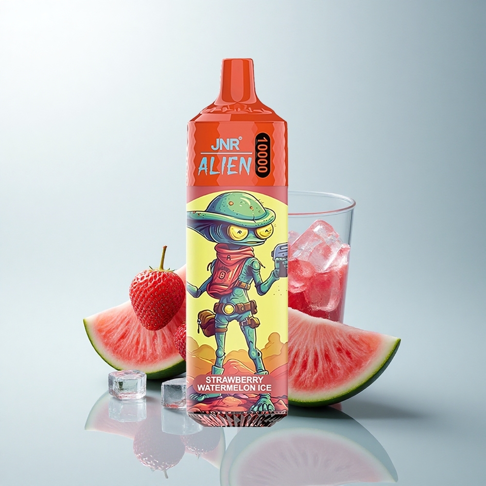JNR Alien 10000 Puffs Fraise Pastèque Glace avec LED RGB et Type-C