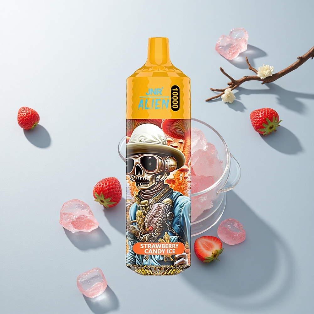 JNR Alien 10000 Puffs Fraises Glacées Bonbon avec LED RGB et Recharge Rapide Type-C