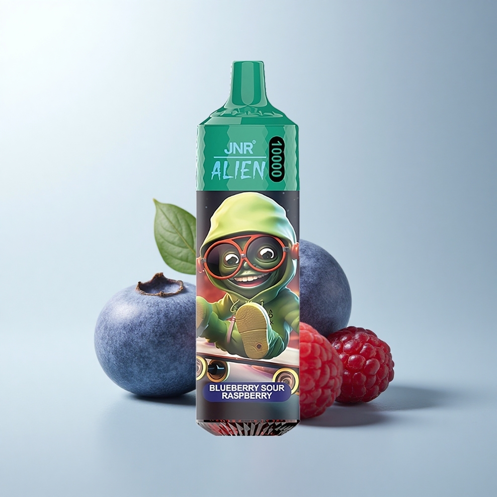 JNR Alien 10000 Puffs Framboise Acidulée Myrtille Sport RGB