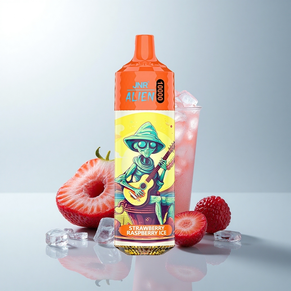 JNR Alien 10000 Puffs Glace Fraise Framboise avec LED RGB et Charge Rapide Type-C