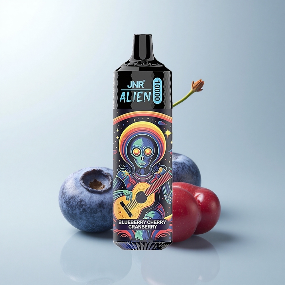 JNR Alien 10000 Puffs Myrtille Cerise Canneberge Type-C LED Sportif