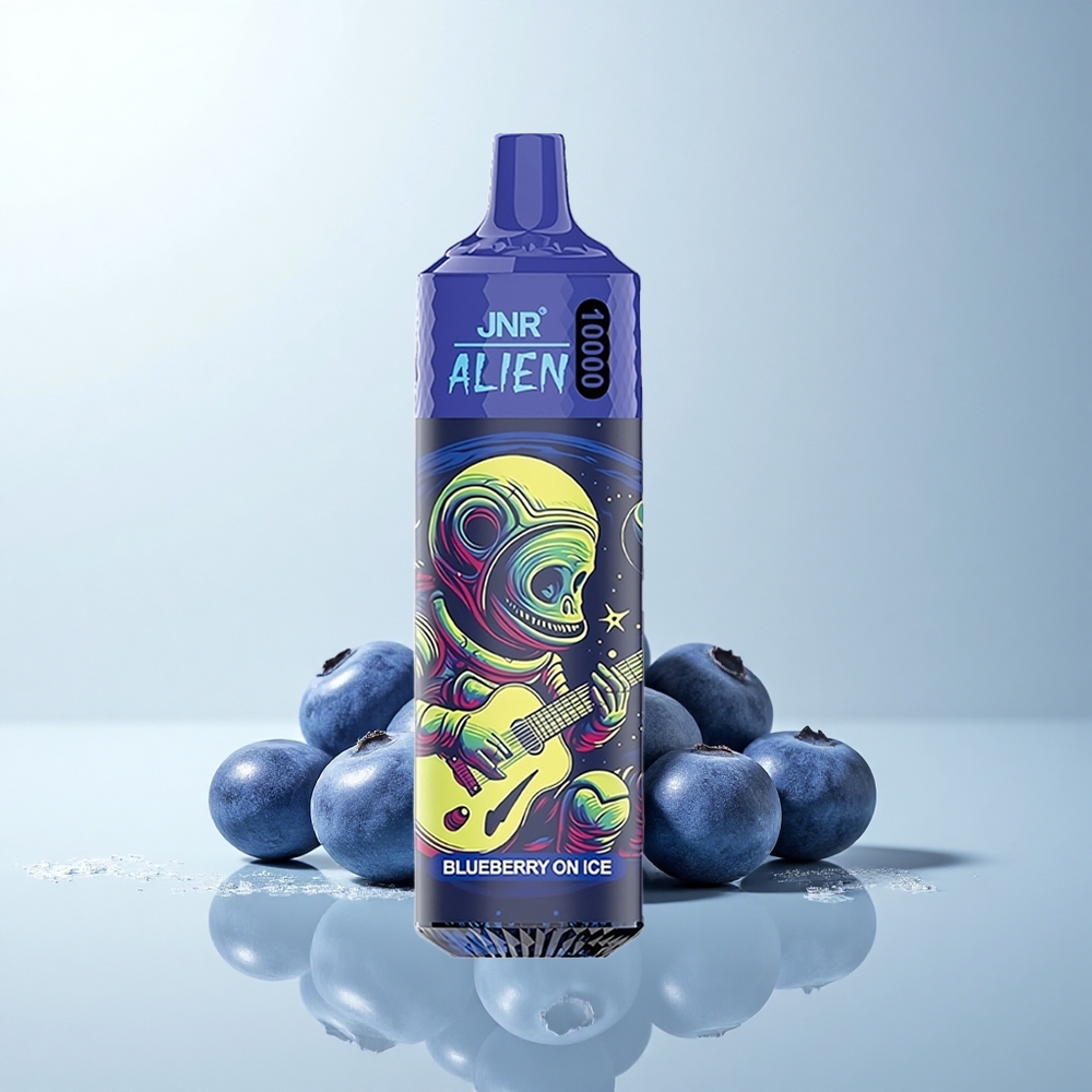 JNR Alien 10000 Puffs Myrtille Sur Glace avec LED RGB et Charge Rapide Type-C