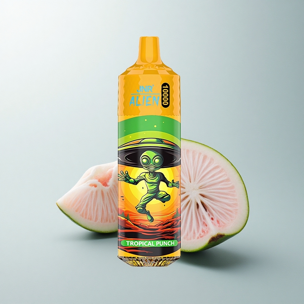 JNR Alien 10000 Puffs Punch Tropical à la LED RGB et Charge Rapide Type-C