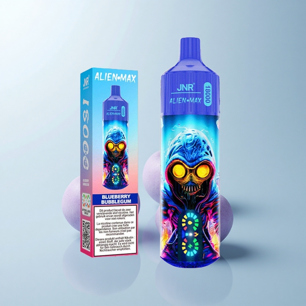 JNR Alien Max 18000 Puffs Bubblegum Myrtille Double Mesh LED