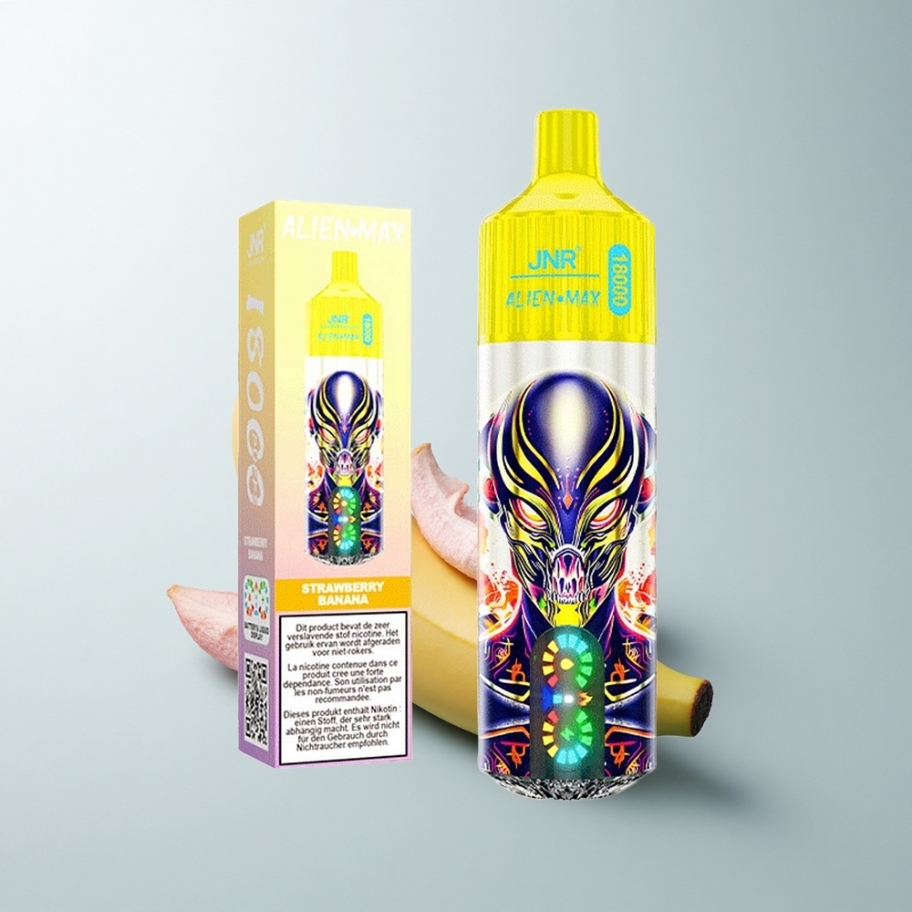 JNR Alien Max 18000 Puffs Fraise Banane Double Mesh LED Intelligente
