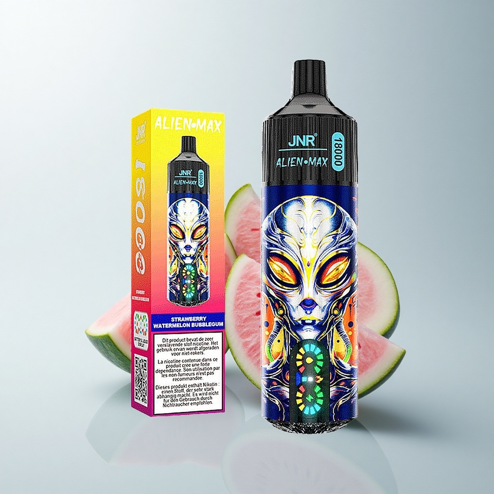 JNR Alien Max 18000 Puffs Fraise Pastèque Bubblegum Double Mesh Batterie 850mAh