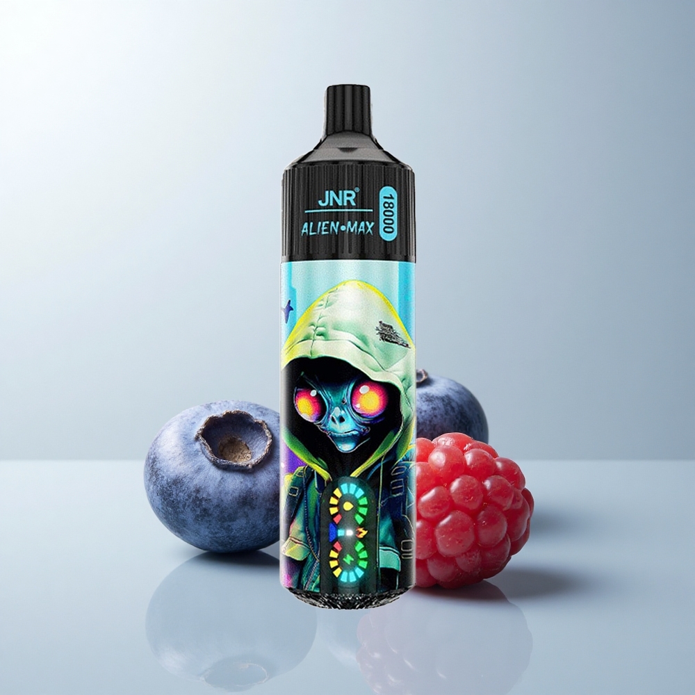 JNR Alien Max 18000 Puffs Framboise Myrtille Double Coil LED