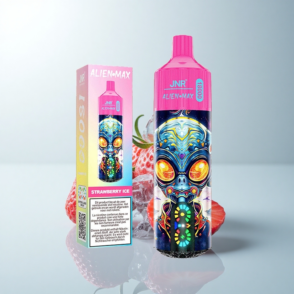 JNR Alien Max 18000 Puffs Glace Fraise Double Cœur et Charge Rapide