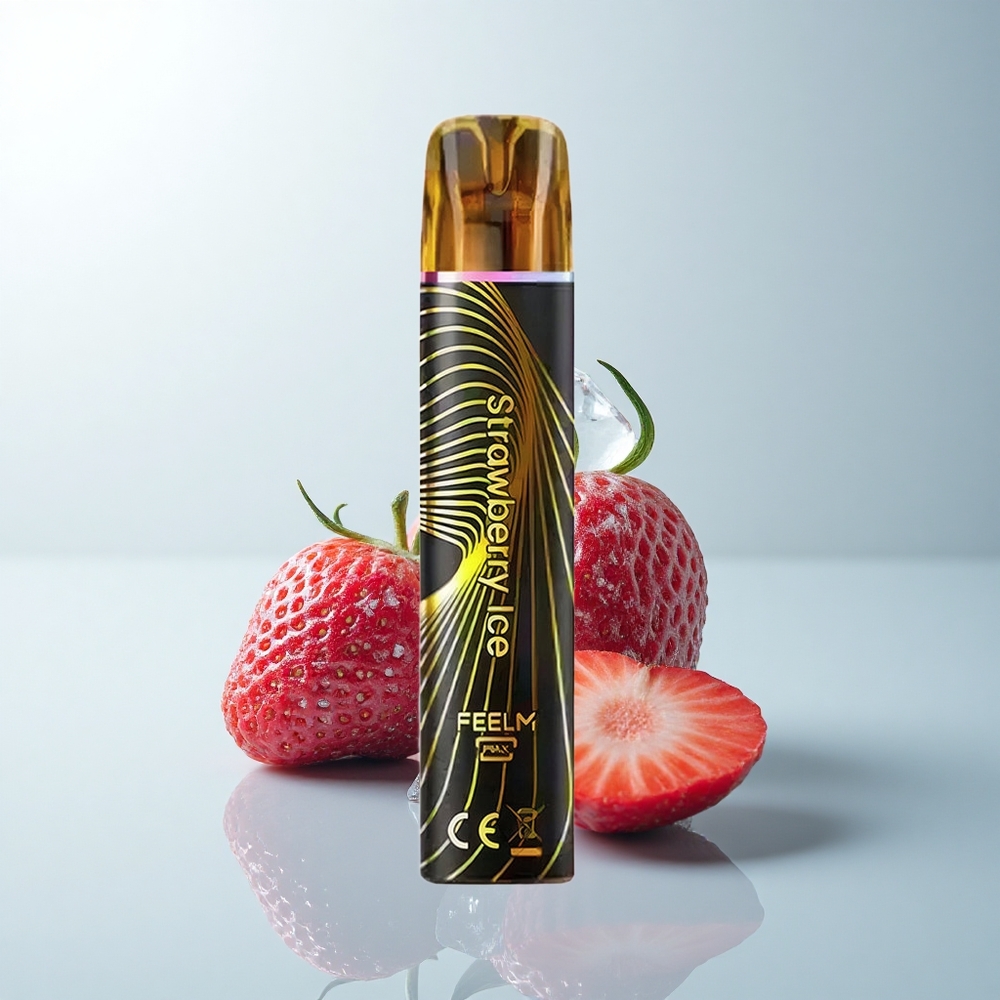 JNR Black&Golden 600+200 Puffs Glace à la Fraise 800 Puffs 550mAh 2ml