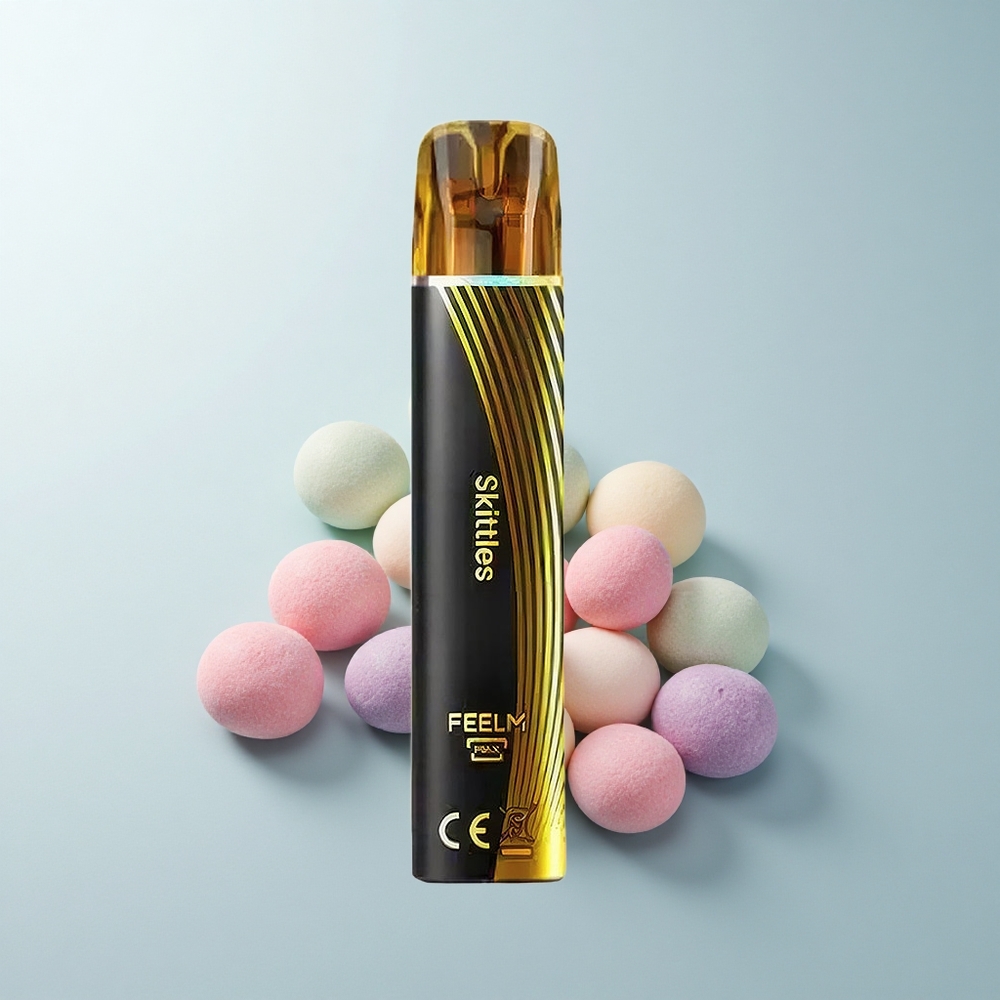 JNR Black&Golden 600+200 Puffs Skittles Noir & Doré 550mAh 2ml Sans Recharge