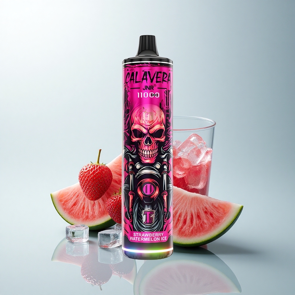 JNR Calavera 11000 Puffs Fraise Pastèque Glacée avec Port Type-C et Batterie 850 mAh
