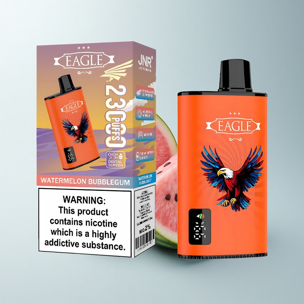 JNR EAGLE Smart 23000 Puffs Chewing-Gum Pastèque Écran Digital Bobine Mesh 1.0ohm