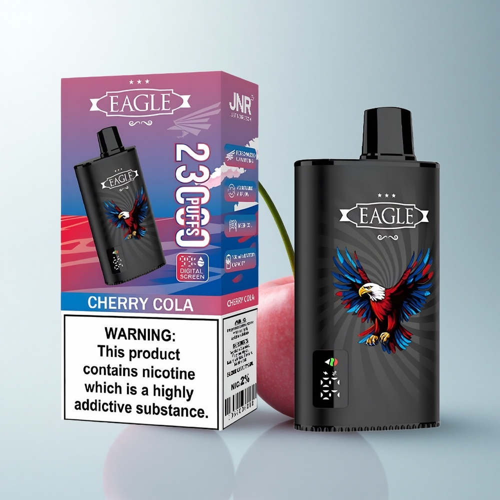 JNR EAGLE Smart 23000 Puffs Cola Cerise Écran Digital Bobine Mesh 1.0ohm