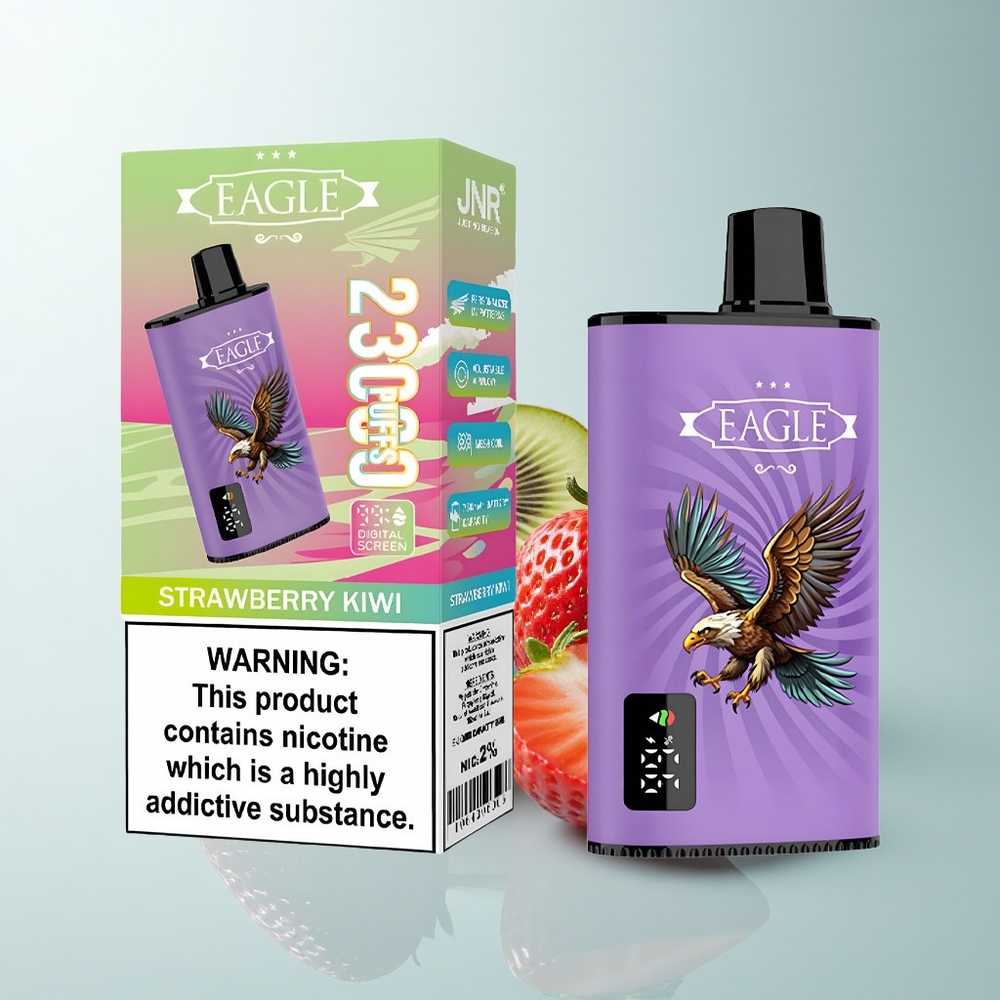 JNR EAGLE Smart 23000 Puffs Fraise Kiwi Écran Numérique Bobinage Mesh 1.0ohm