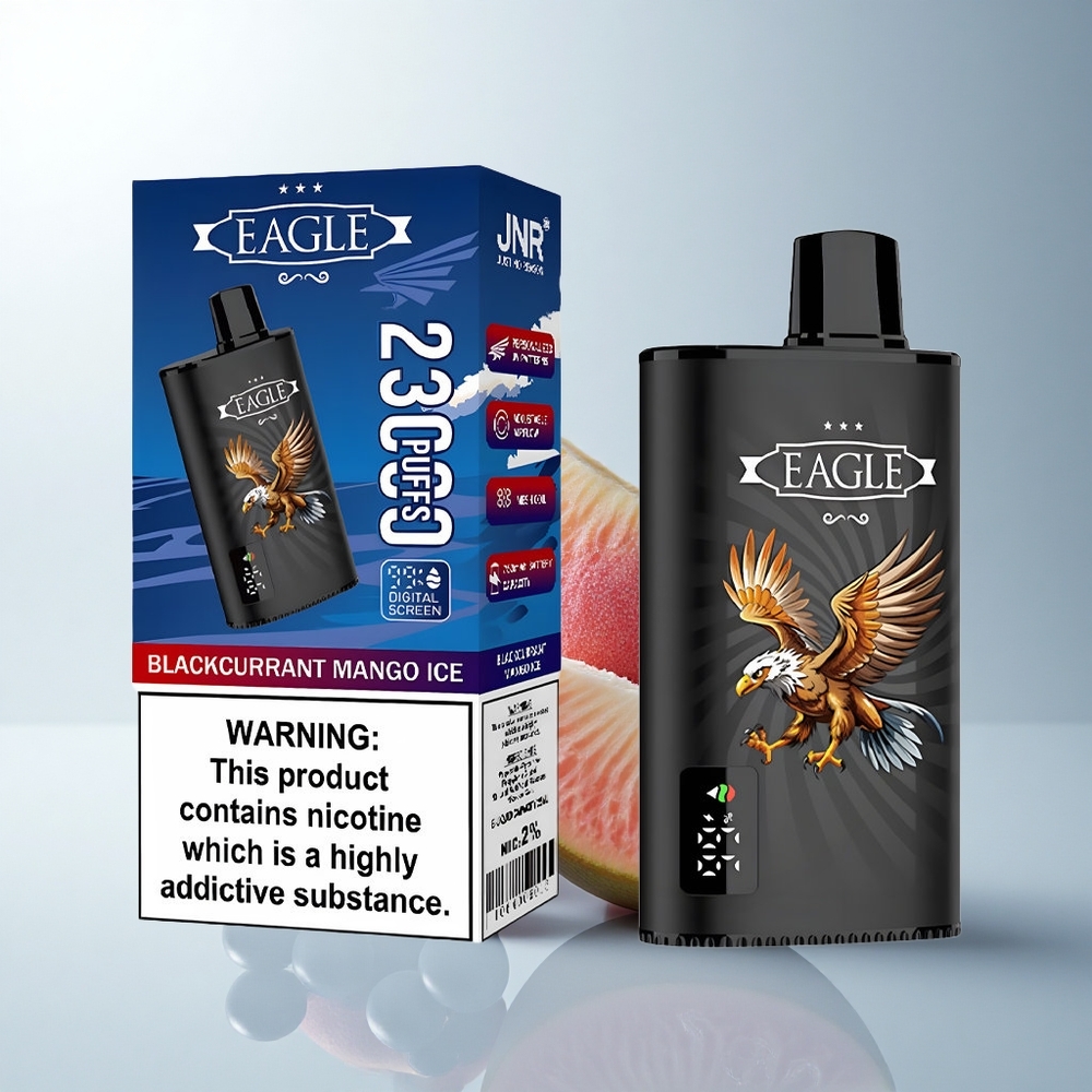 JNR EAGLE Smart 23000 Puffs Glace Cassis Mangue avec Ecran Digital et Coil Mesh 1.0ohm