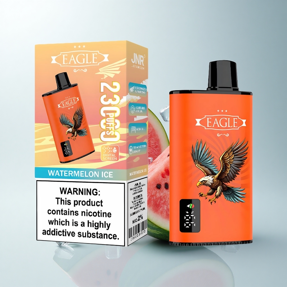 JNR EAGLE Smart 23000 Puffs Glace à la Pastèque avec Écran Numérique et Bobine Mesh 1.0ohm