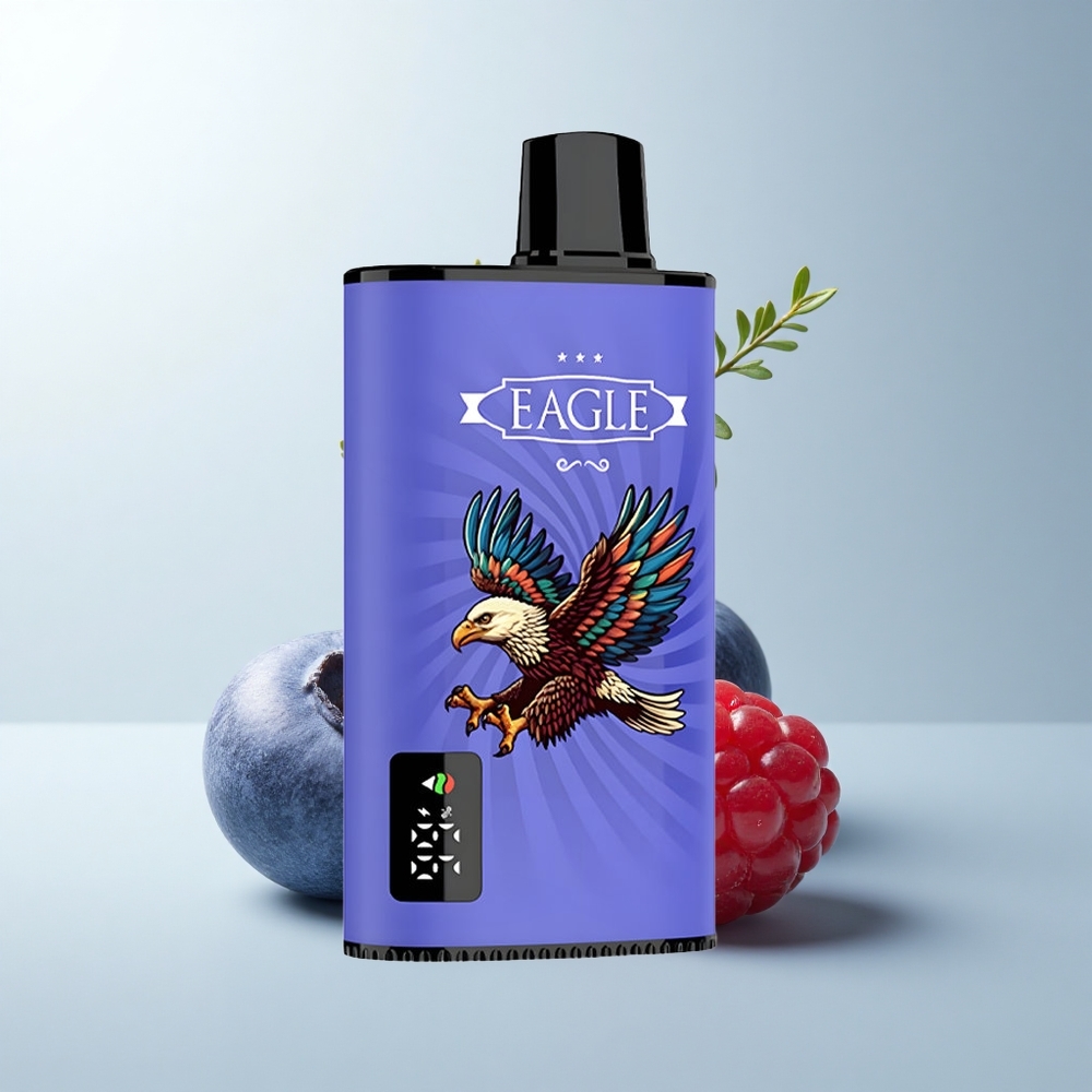 JNR EAGLE Smart 23000 Puffs Myrtille Framboise Cerise Écran Numérique Bobine Mesh 1.0ohm Airflow Réglable